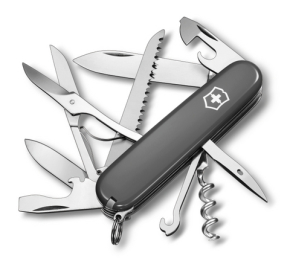 1.3713.3 Victorinox Huntsman Black Нож складной 91мм 15 функций