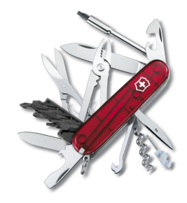 1.7725.T Victorinox CyberTool M Red translucent Нож складной, 32 функции