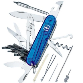 1.7725.T2 Victorinox CyberTool M Blue translucent Нож складной, 32 функции