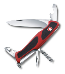 0.9553.C Victorinox RangerGrip 130мм 11 функций красно-чёрный