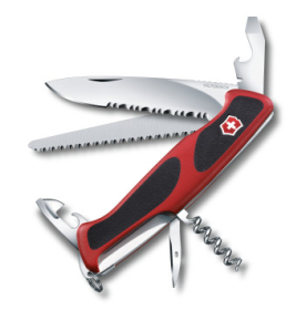 0.9563.WC Victorinox RangerGrip 130мм 12 функций красно-чёрный