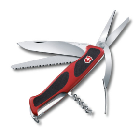 0.9713.C Victorinox RangerGrip Gardener 130мм 7 функций красно-чёрный