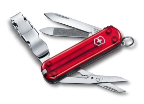 0.6463.T Victorinox NailClip 580, 65 мм, 8 фуекций, полупрозрачный красный