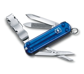 0.6463.T2 Victorinox NailClip 580, 65 мм, 8 функций, полупрозрачный синий