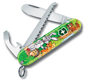 0.2373.E2 Victorinox My first victorinox Rabbit Edition (0.2373.E2) 84мм 9функций зеленый/рисун